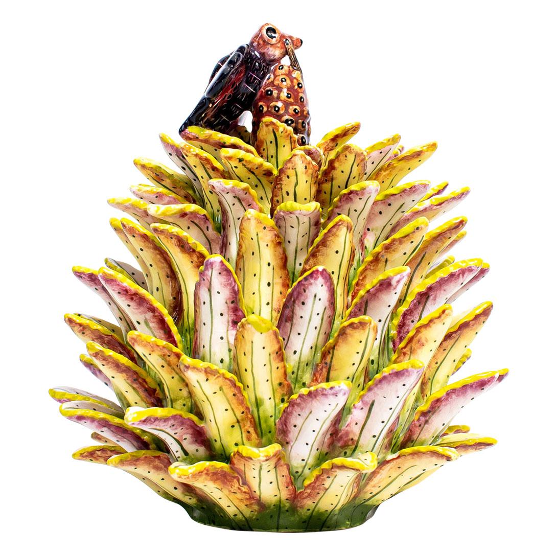 Modern Ceramic  Aloe jewelry Box  , hand made in South Africa For Sale