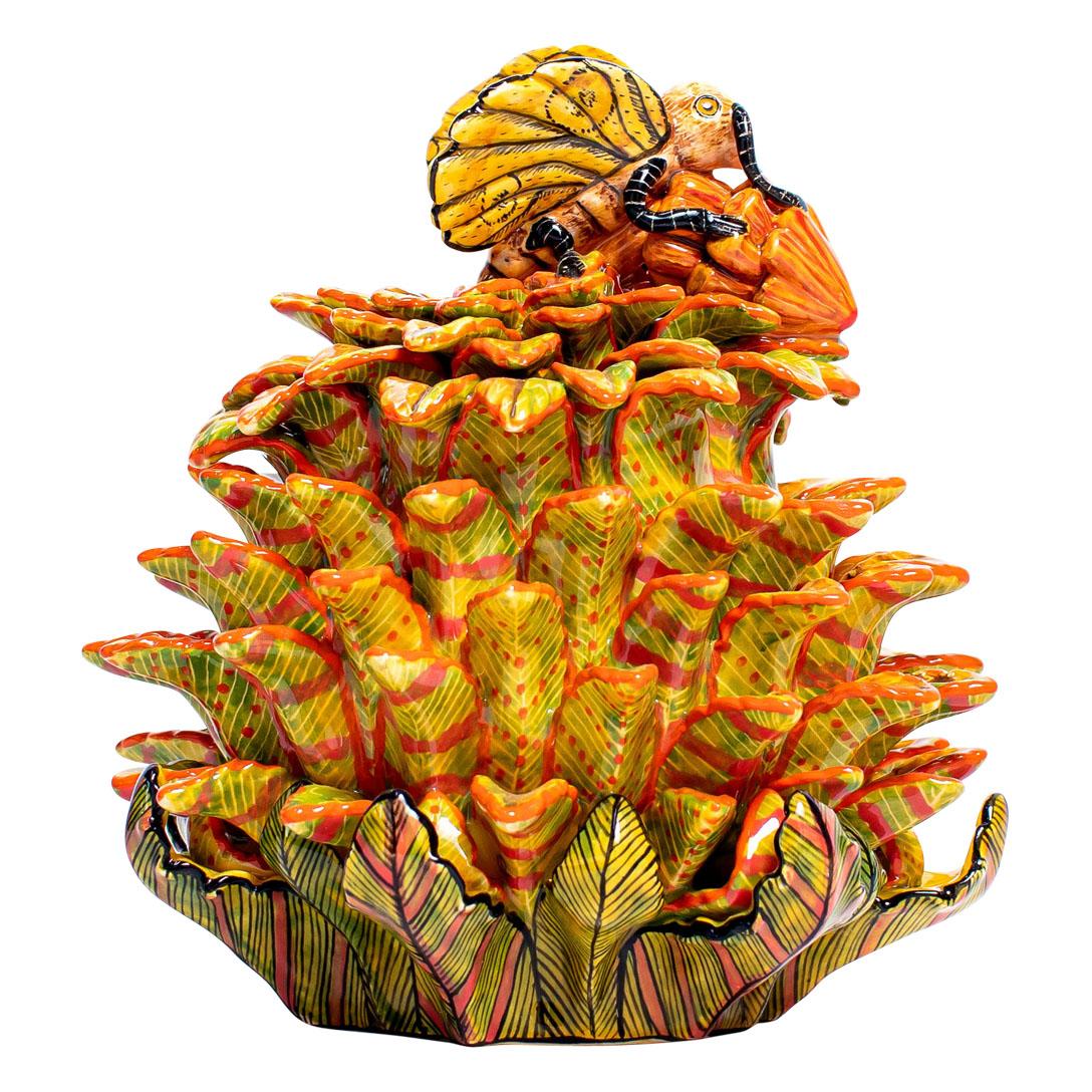 Modern Ceramic  Aloe jewelry Box  , hand made in South Africa