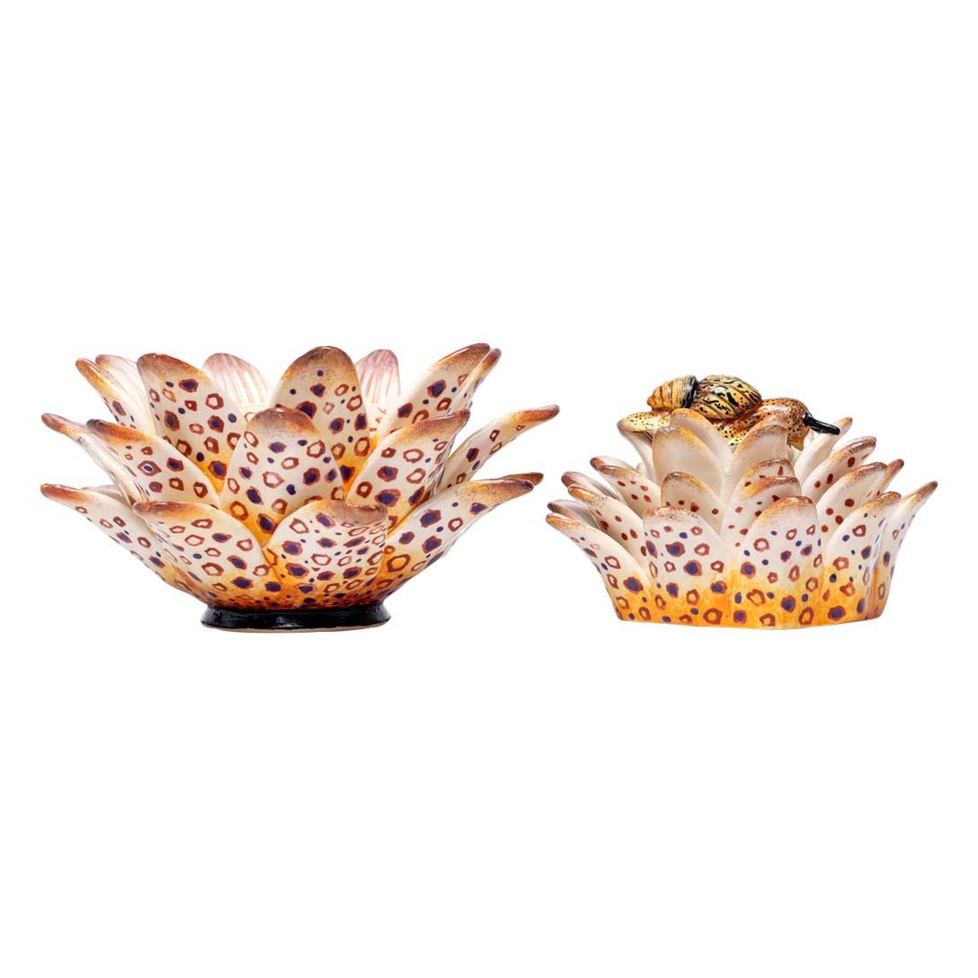 Modern Ceramic Aloe Vera  Jewelry Box  , hand made in South Africa For Sale