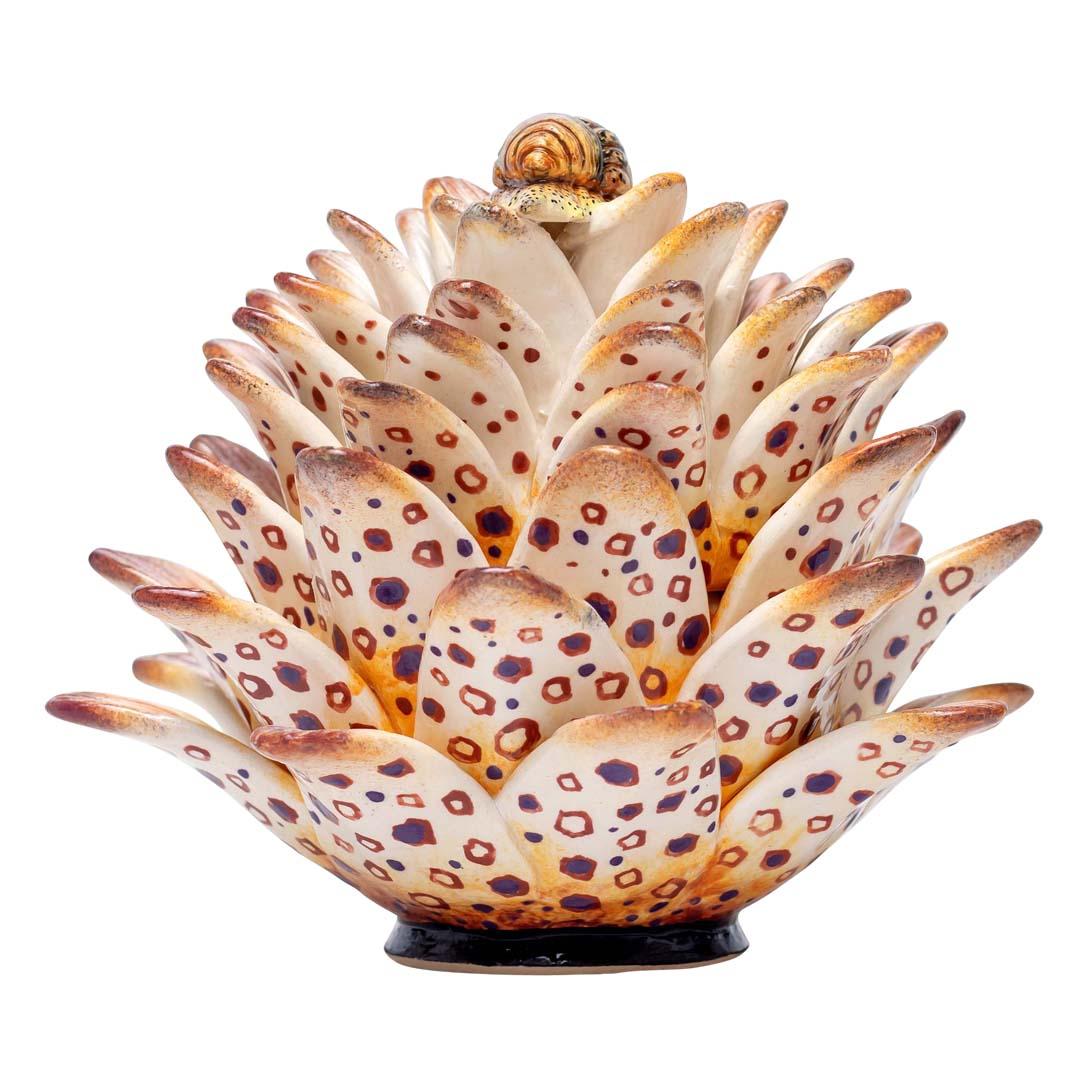 Ceramic Aloe Vera  Jewelry Box  , hand made in South Africa In Excellent Condition For Sale In North Miami, FL