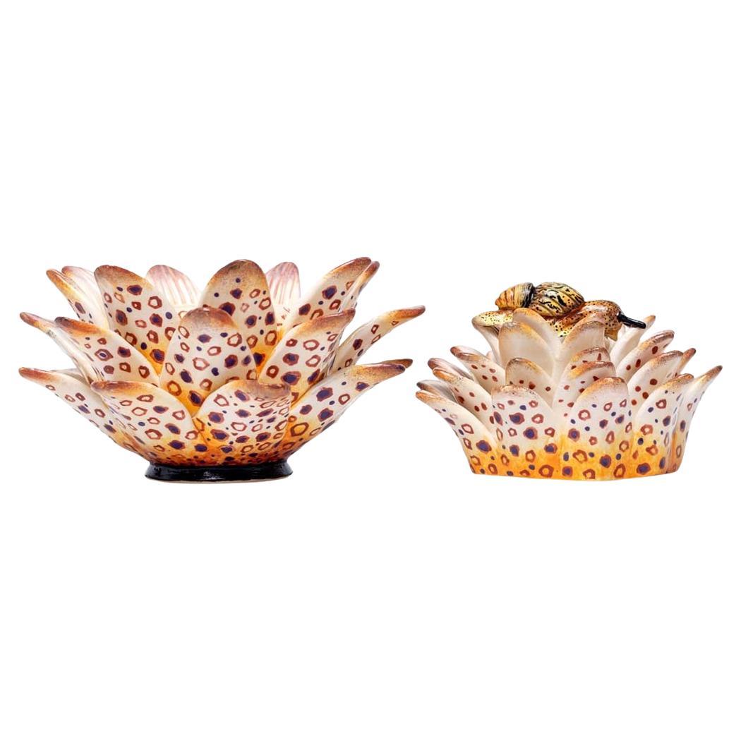 Ceramic Aloe Vera  Jewelry Box  , hand made in South Africa