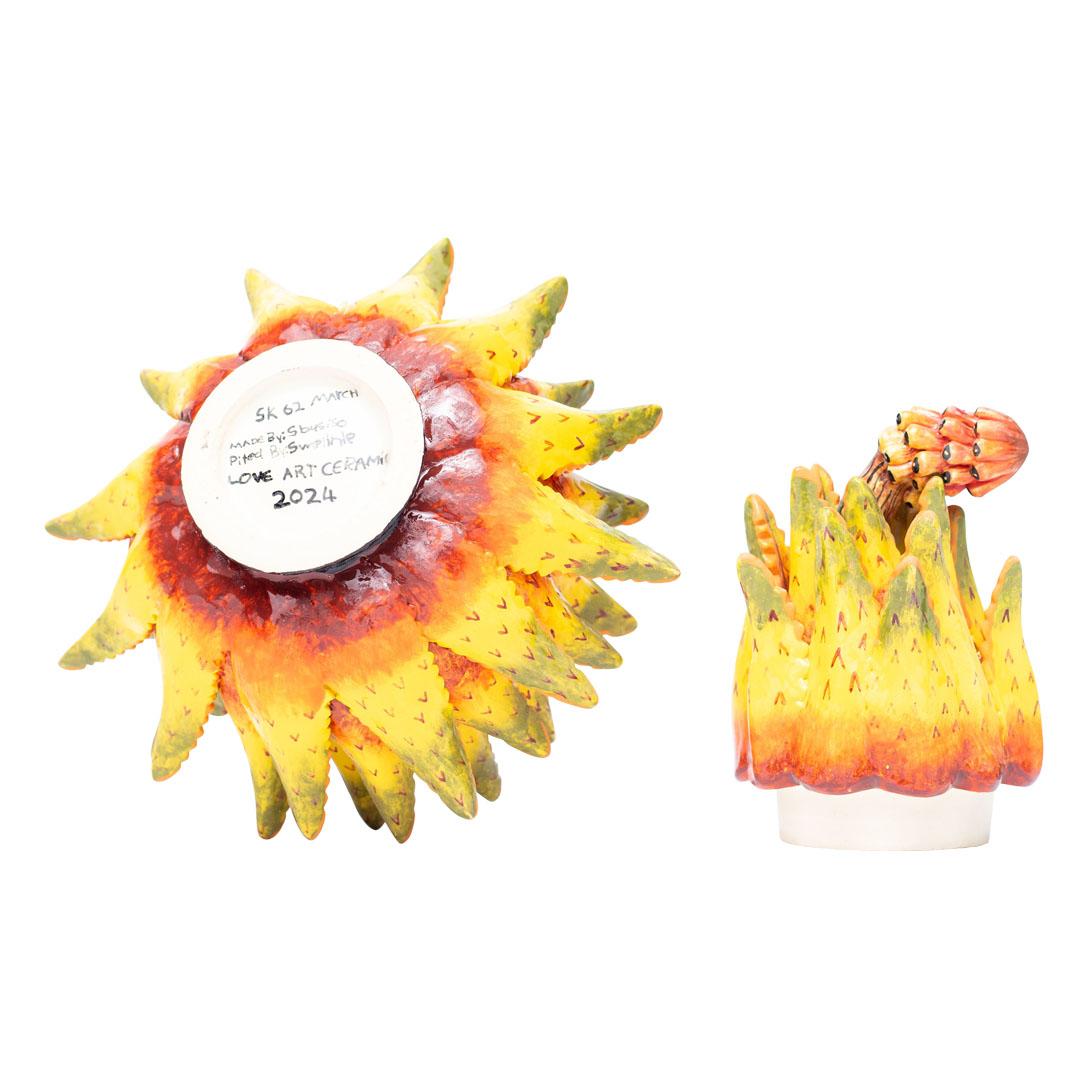 Modern Ceramic Aloe Vera Plant Jewelry Box  , hand made in South Africa