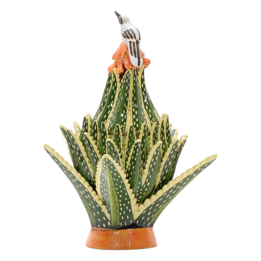 South African Ceramic Aloe Vera Plant Jewelry Box  , hand made in South Africa