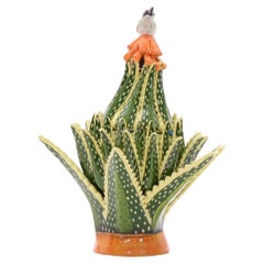 Ceramic Aloe Vera Plant Jewelry Box  , hand made in South Africa