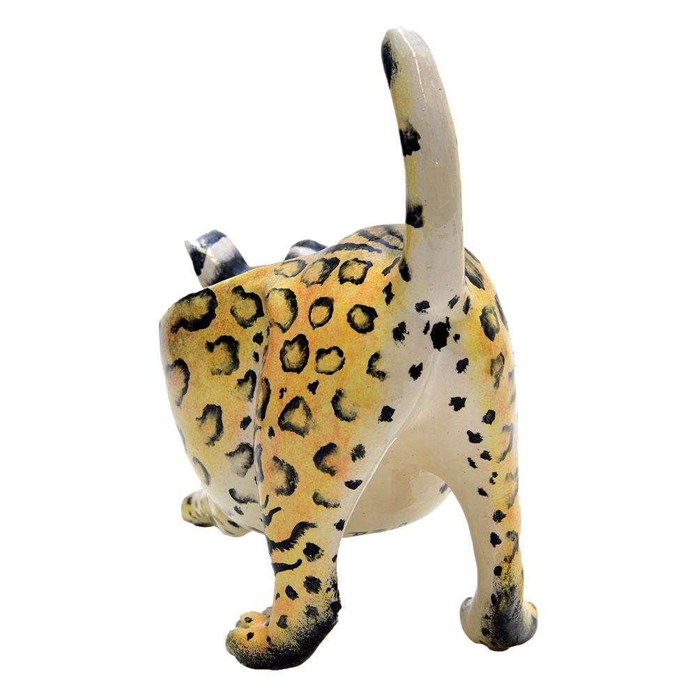 Cotto in fornace Bobcat americano in ceramica  Ciotola di arachidi, fatta a mano in Sudafrica