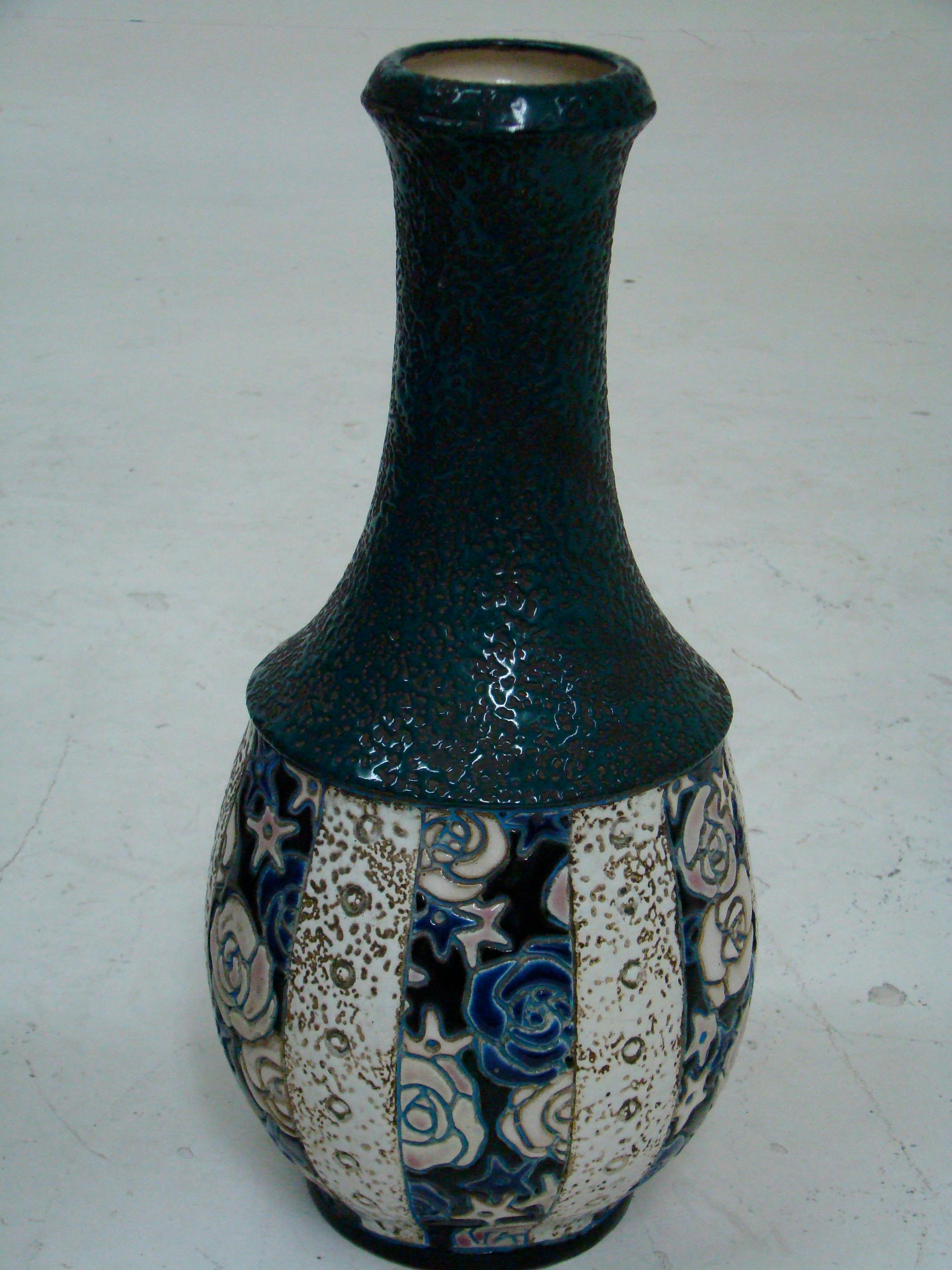 Early 20th Century Ceramic, Amphora Czechoslovakia For Sale
