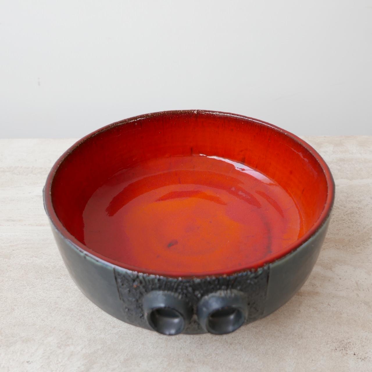 Ceramic Amphora Mid-Century Brutalist Belgium Bowl 5