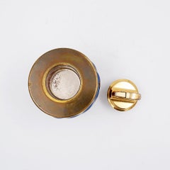 Ceramic and brass lighter by Tommaso Barbi, Italy, 1970s