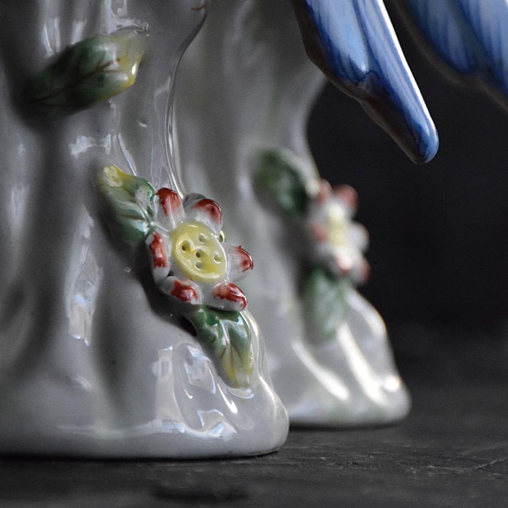 Ceramic and Brass Parrot Candle Sticks 2
