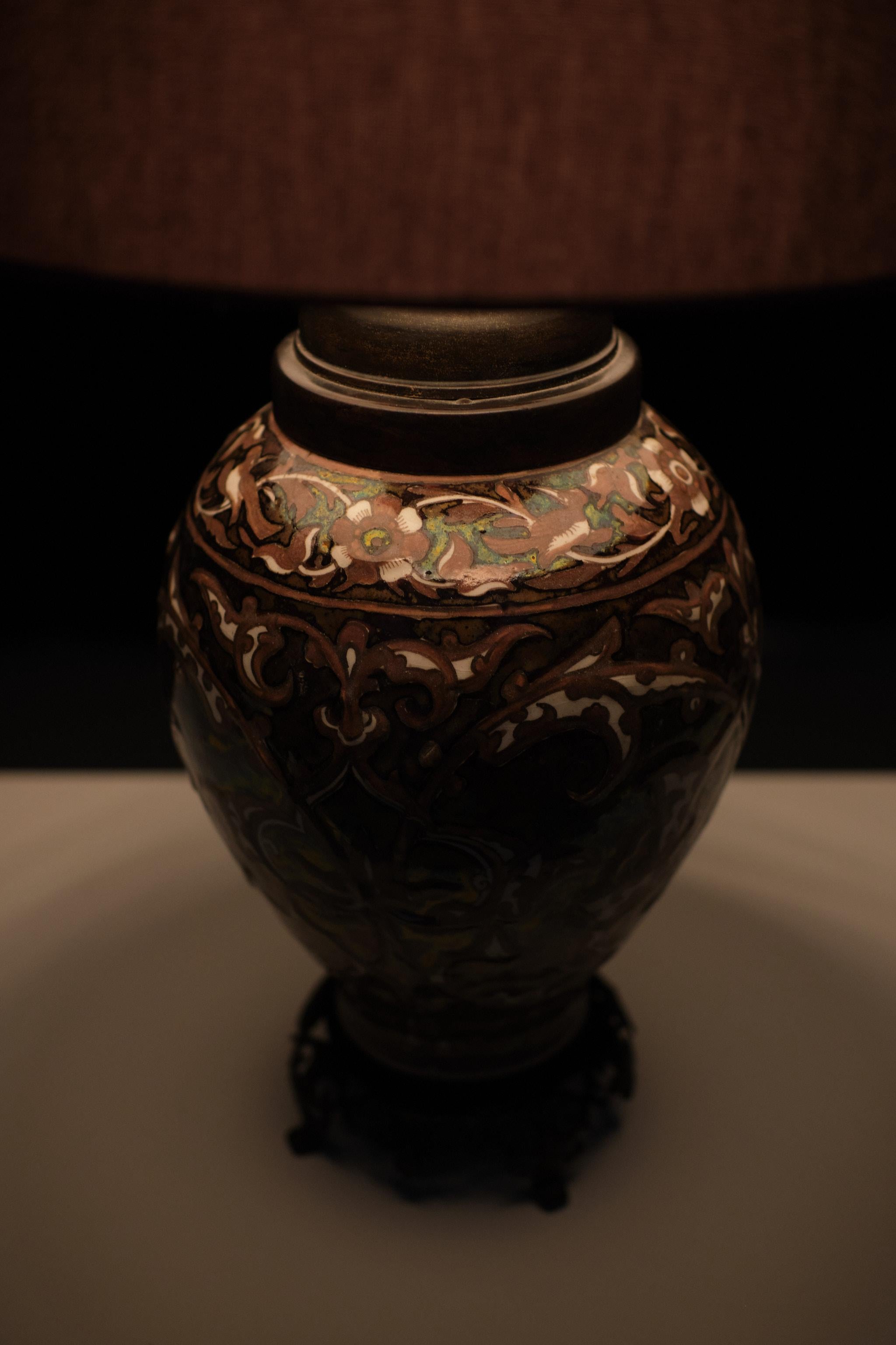 Keramik- und Bronze-Tischlampe, 1960er-Jahre, England im Angebot 2