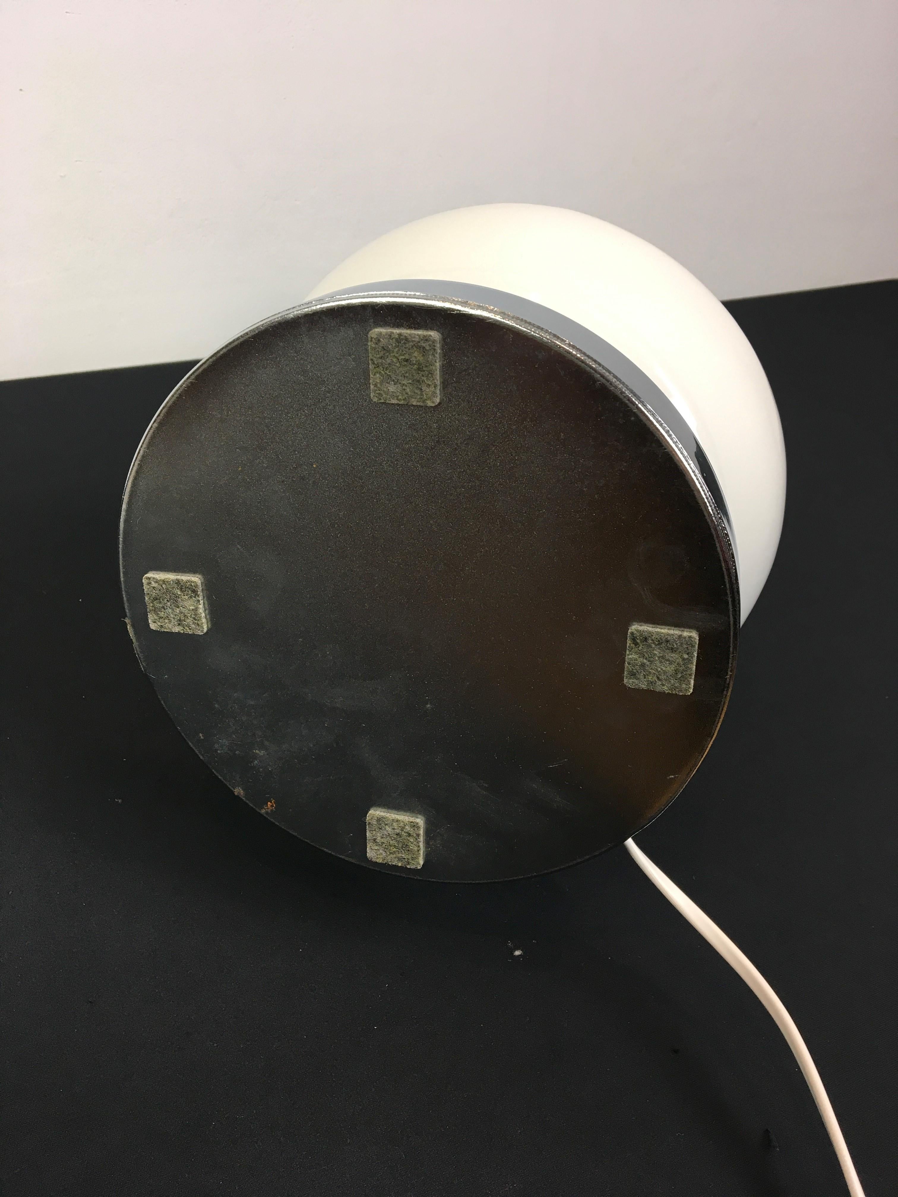 Lampada da tavolo in ceramica e cromo, anni '70 in vendita 6