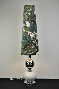 Ceramic and Chrome Table Lamp, 1970s