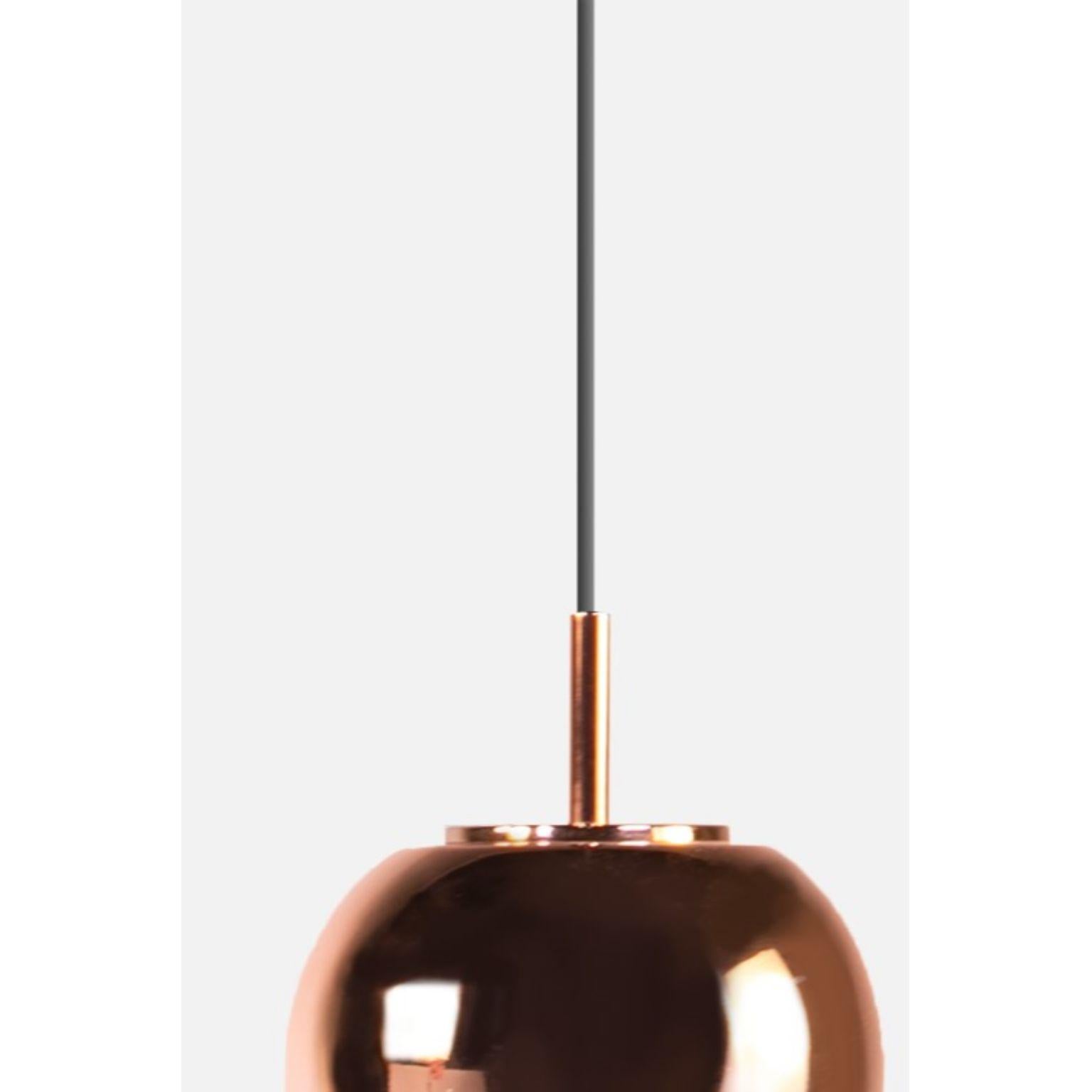 Modern Ceramic and Copper Pendant Light by Eric Willemart