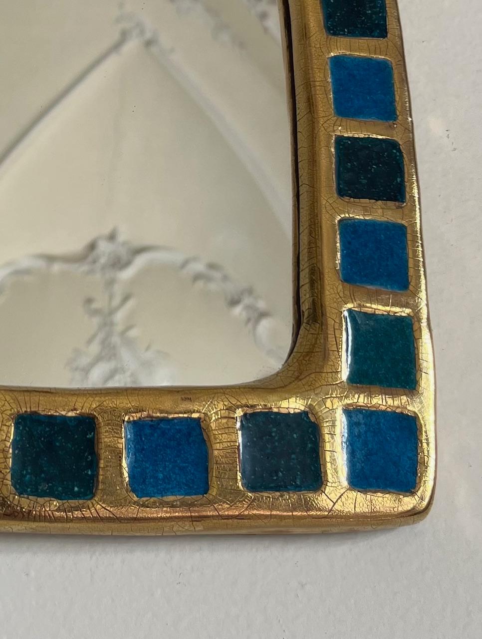 Miroir en céramique et verre cristallisé de Mithé Espelt, Lunel, milieu des années 1950' en vente 5