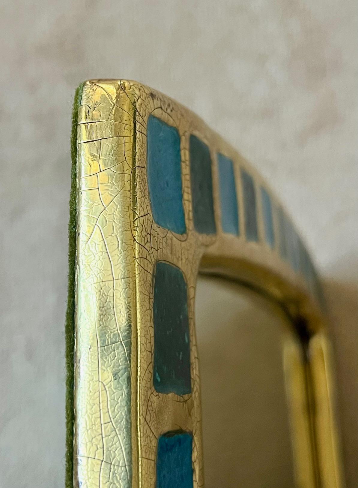 Miroir en céramique et verre cristallisé de Mithé Espelt, Lunel, milieu des années 1950' en vente 7