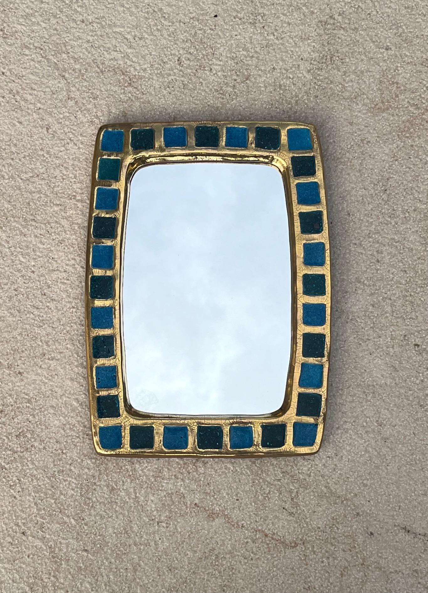  Miroir mural en céramique et verre de Mithé Espelt.
Ce miroir 