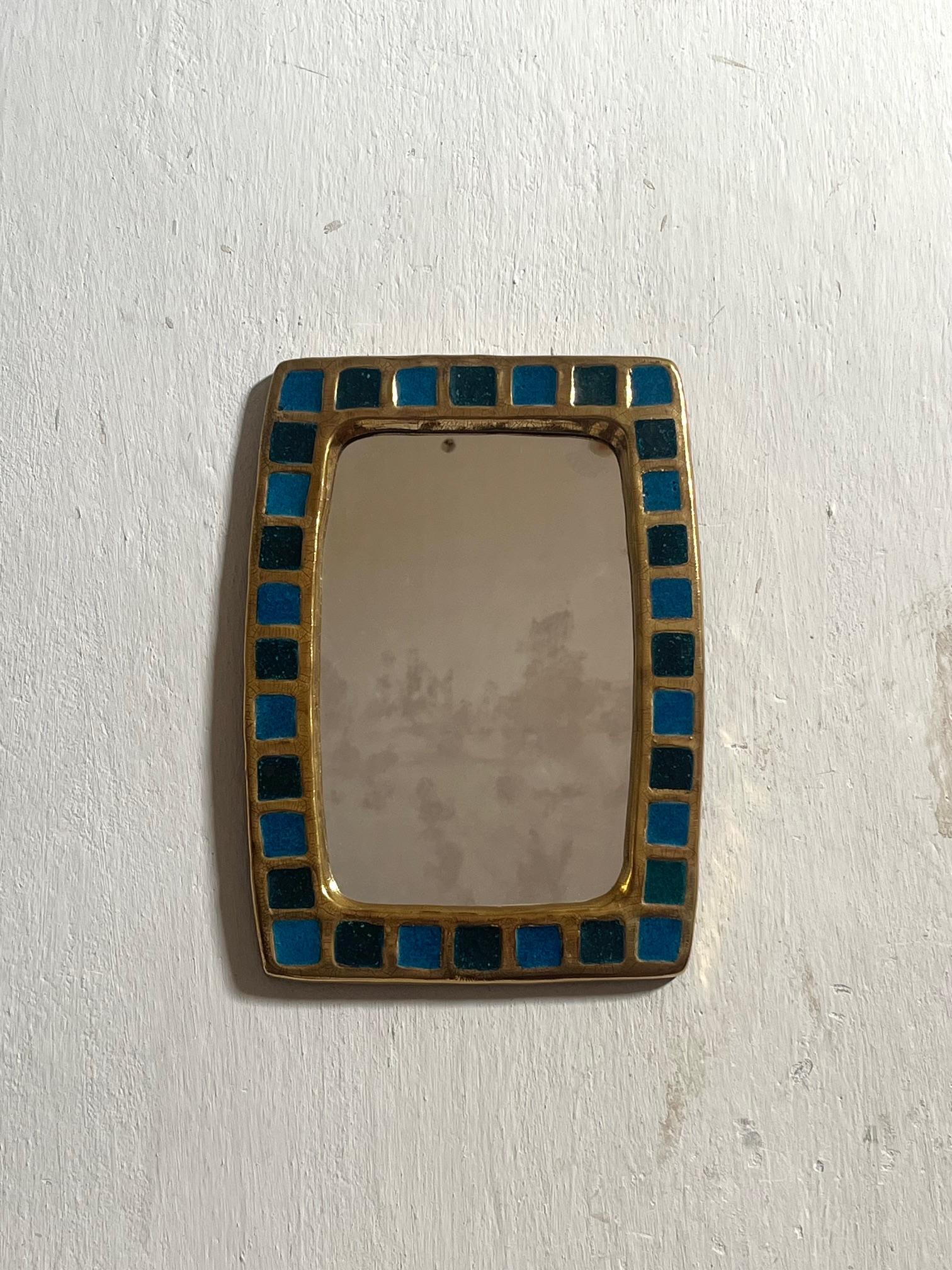 Français Miroir en céramique et verre cristallisé de Mithé Espelt, Lunel, milieu des années 1950' en vente