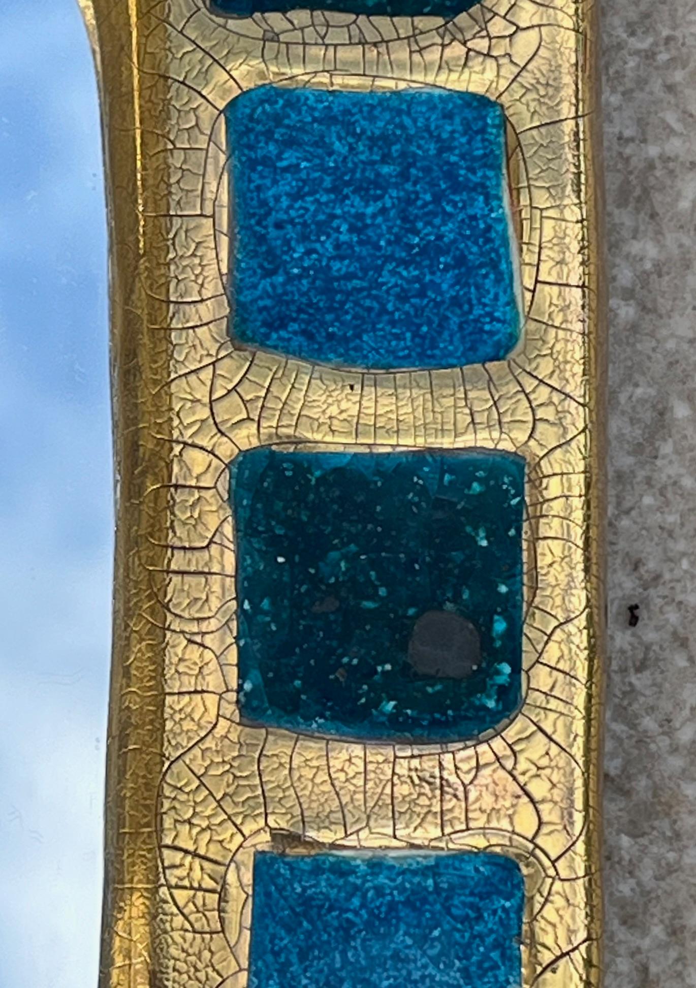 Miroir en céramique et verre cristallisé de Mithé Espelt, Lunel, milieu des années 1950' en vente 1