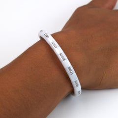 Ceramic and Diamond Bangle Bracelet