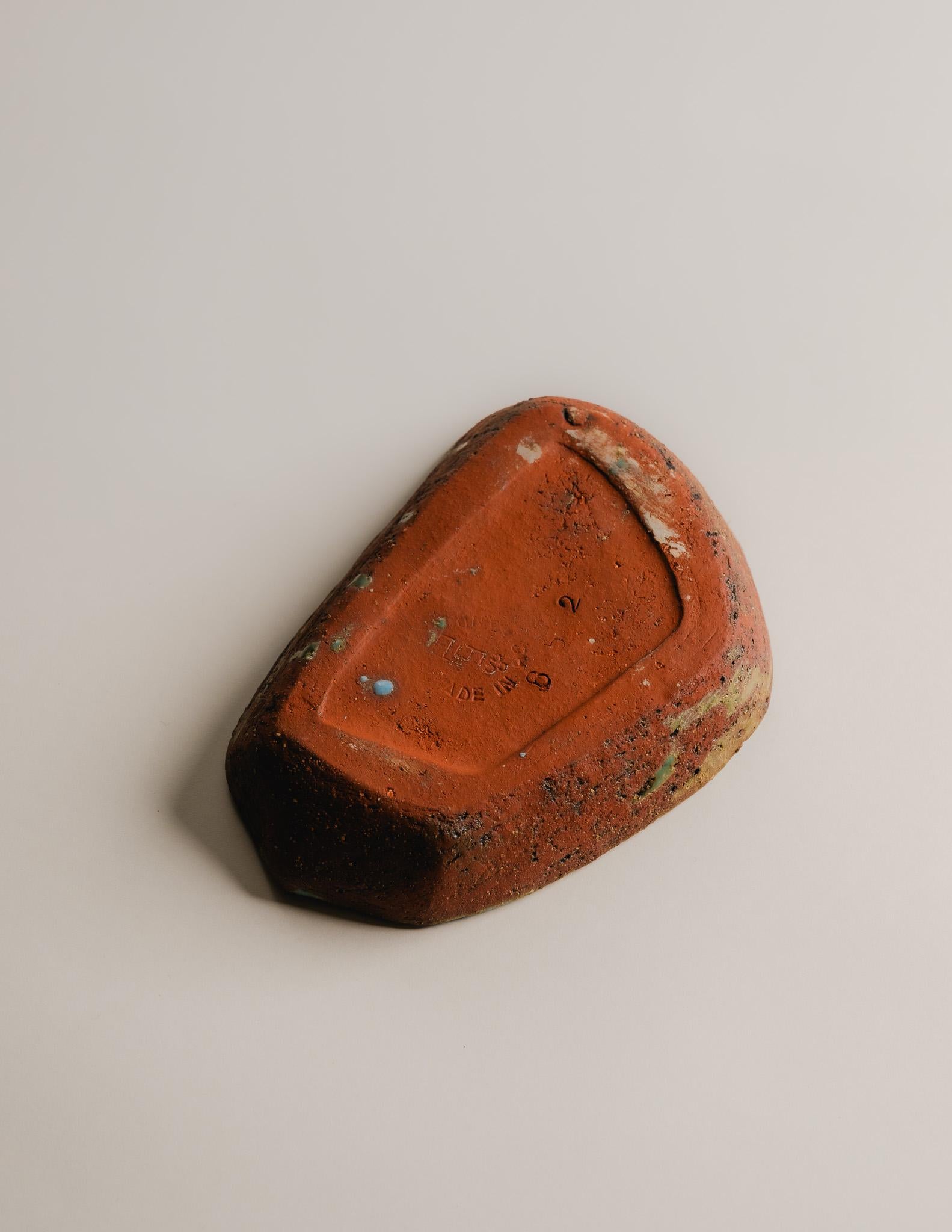 Aschenbecher aus Keramik und geschmolzenem Glas, 1970er Jahre im Zustand „Gut“ im Angebot in PARIS, FR