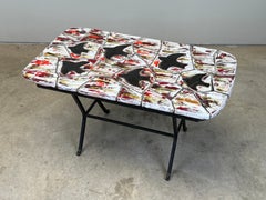 Mesa de cerámica y hierro de Alice Colonieu