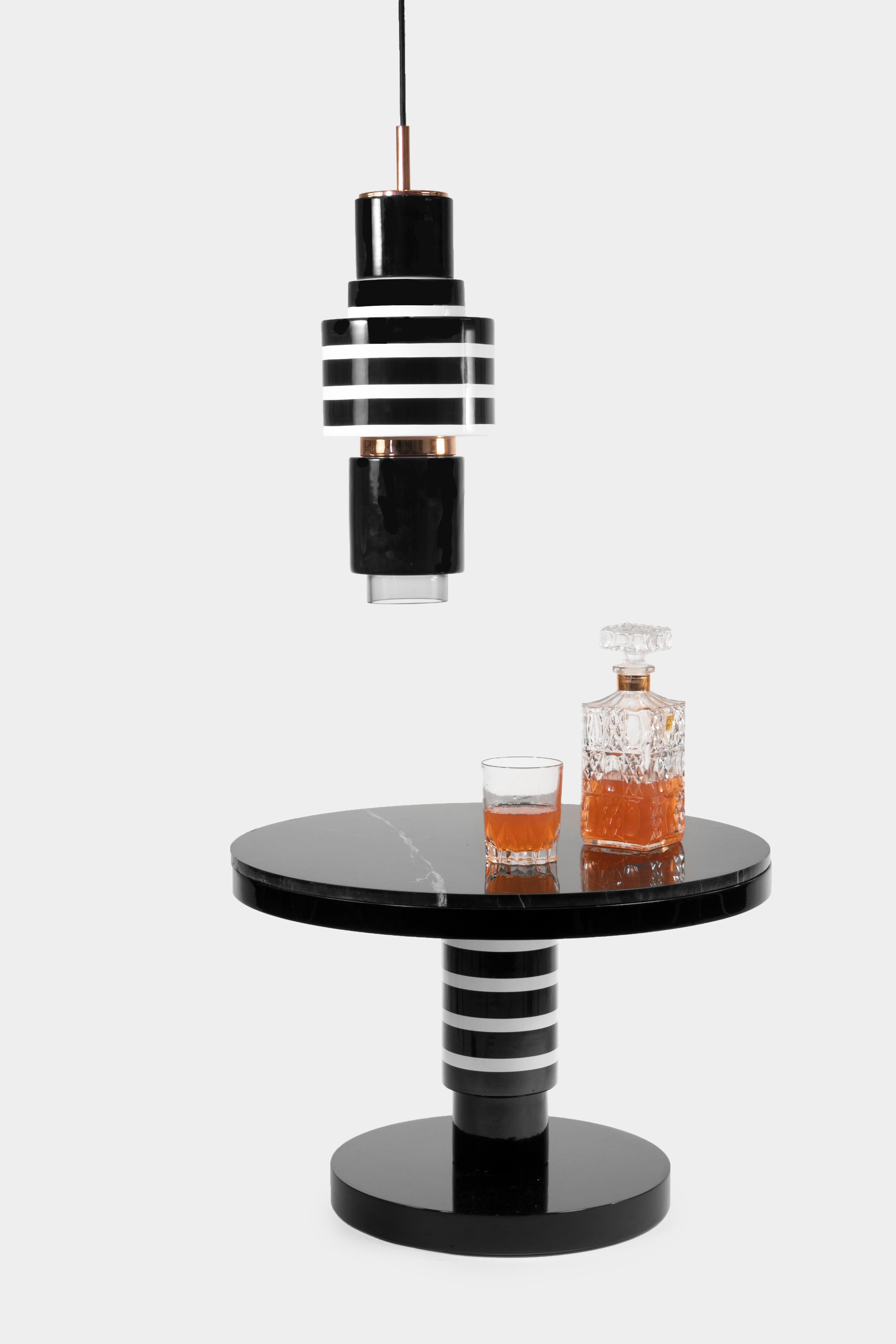 Belgian Ceramic and Marble Table Lamp by Eric Willemart