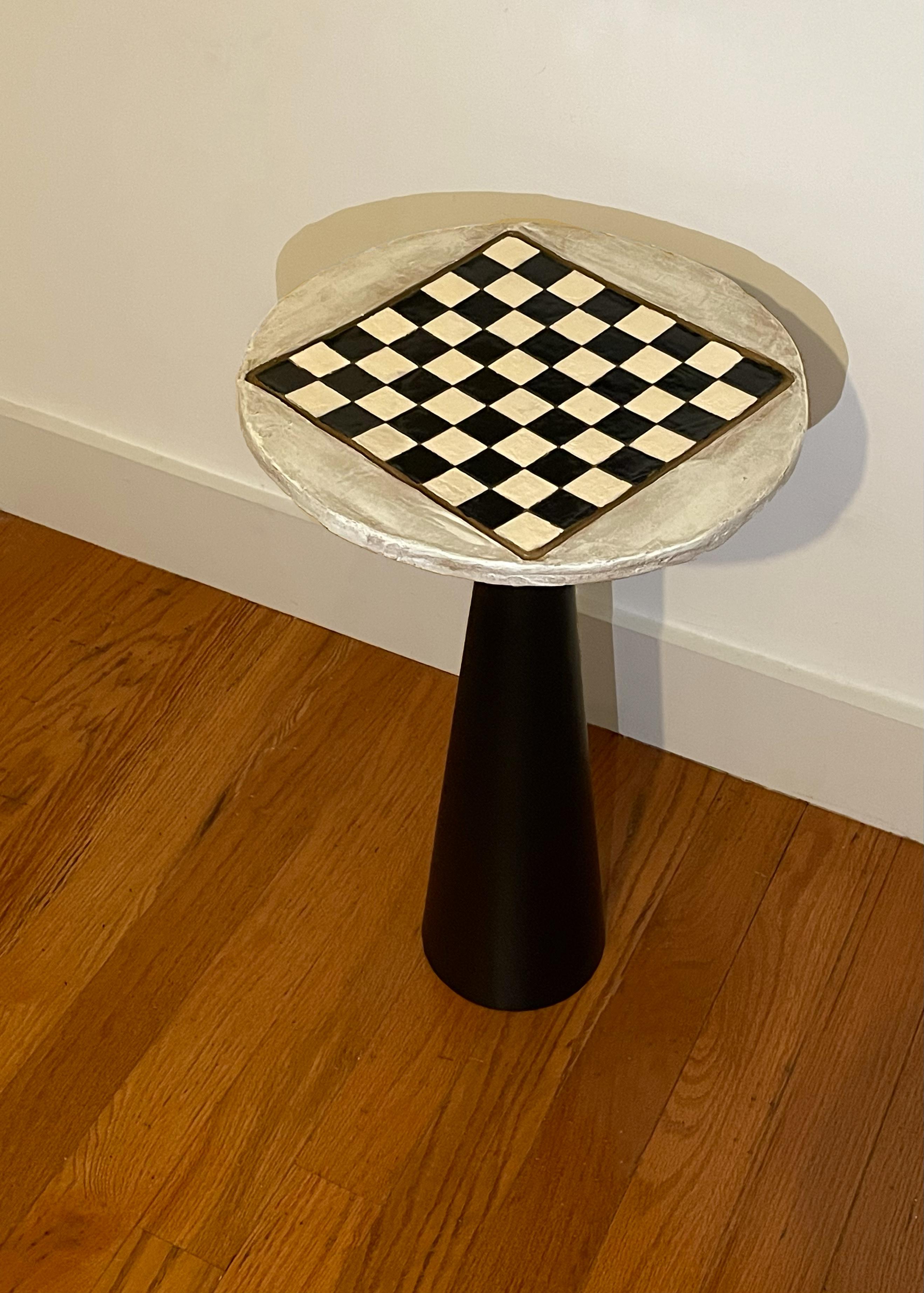 American Ceramic and Metal Chess Table