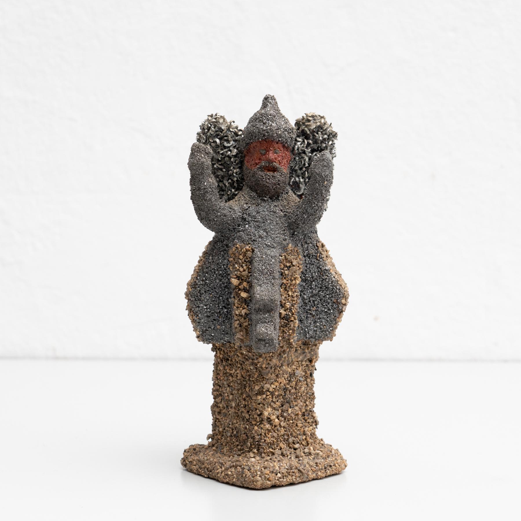 Ceramic and Metal Sculpture by Tia circa 1991 For Sale 4