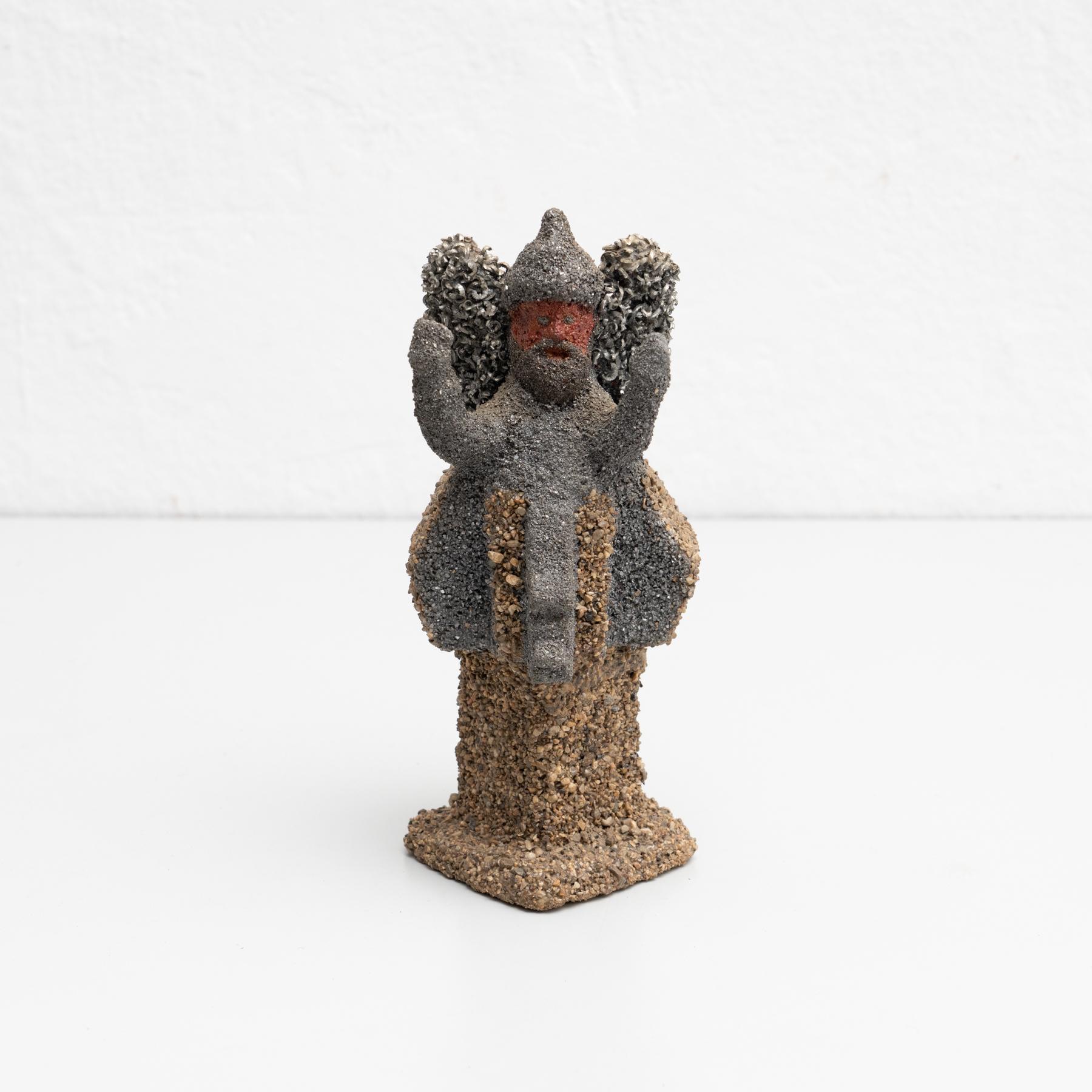 Modern Ceramic and Metal Sculpture by Tia circa 1991 For Sale