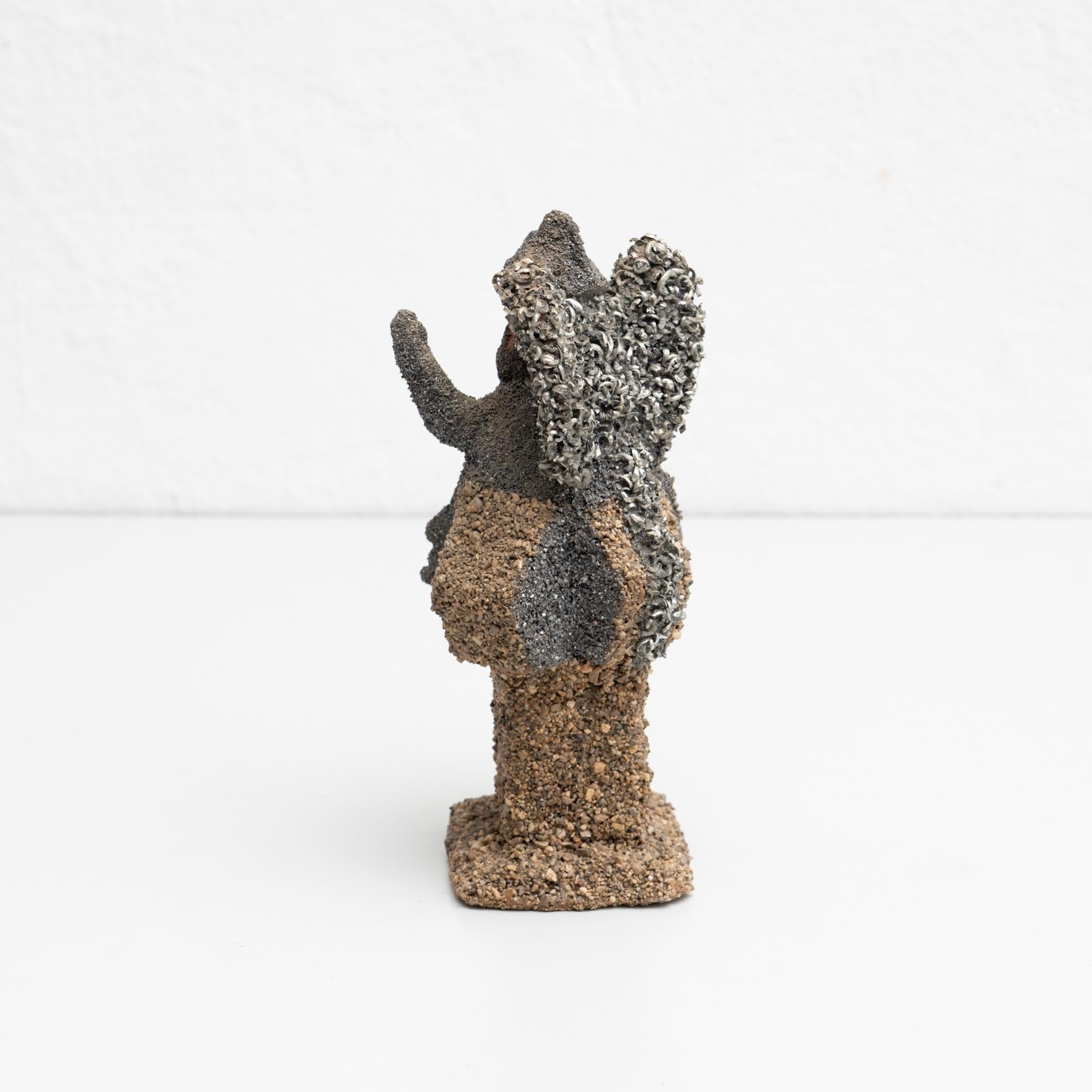 Ceramic and Metal Sculpture by Tia circa 1991 In Good Condition For Sale In Barcelona, ES