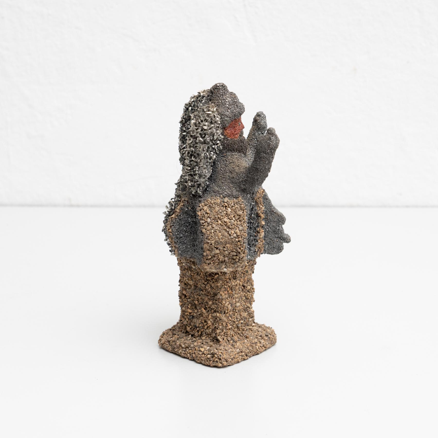 Ceramic and Metal Sculpture by Tia circa 1991 For Sale 2