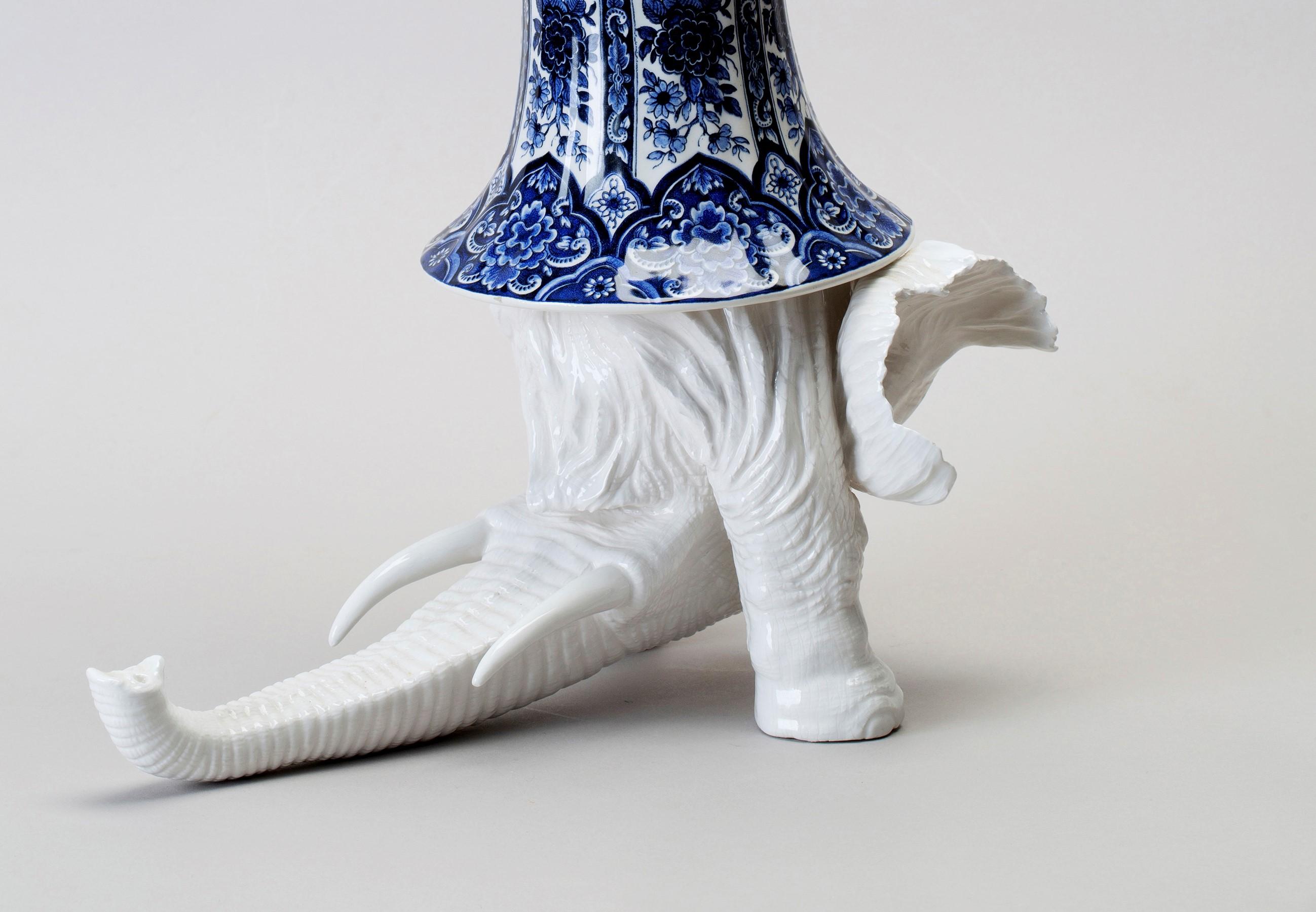 Italian Ceramic and Porcelain Sculpture with Elephant Italy Contemporary, 21st Century