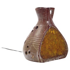 Lampada da tavolo in ceramica e resina di Accolay Francia anni '60