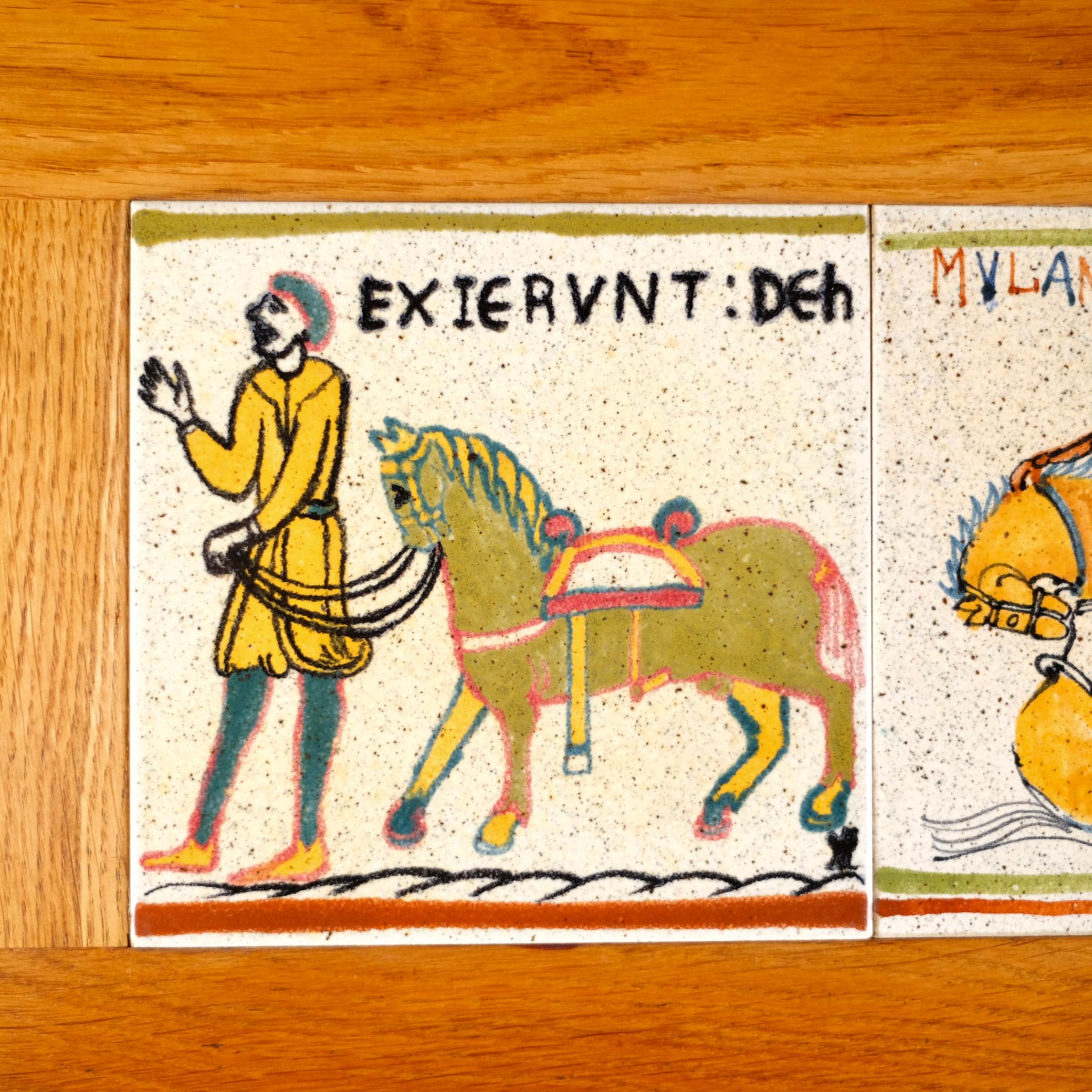 Nischentische aus Keramik und massiver Eiche von Guillerme & Chambron, Frankreich, 1960er Jahre im Angebot 9