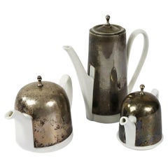 Ceramic and Steel Tea and Coffee Set