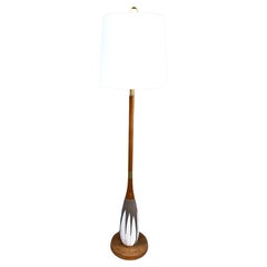Ceramic and Walnut " Paprika" Floor Lamp by Anna Lisa Thomson