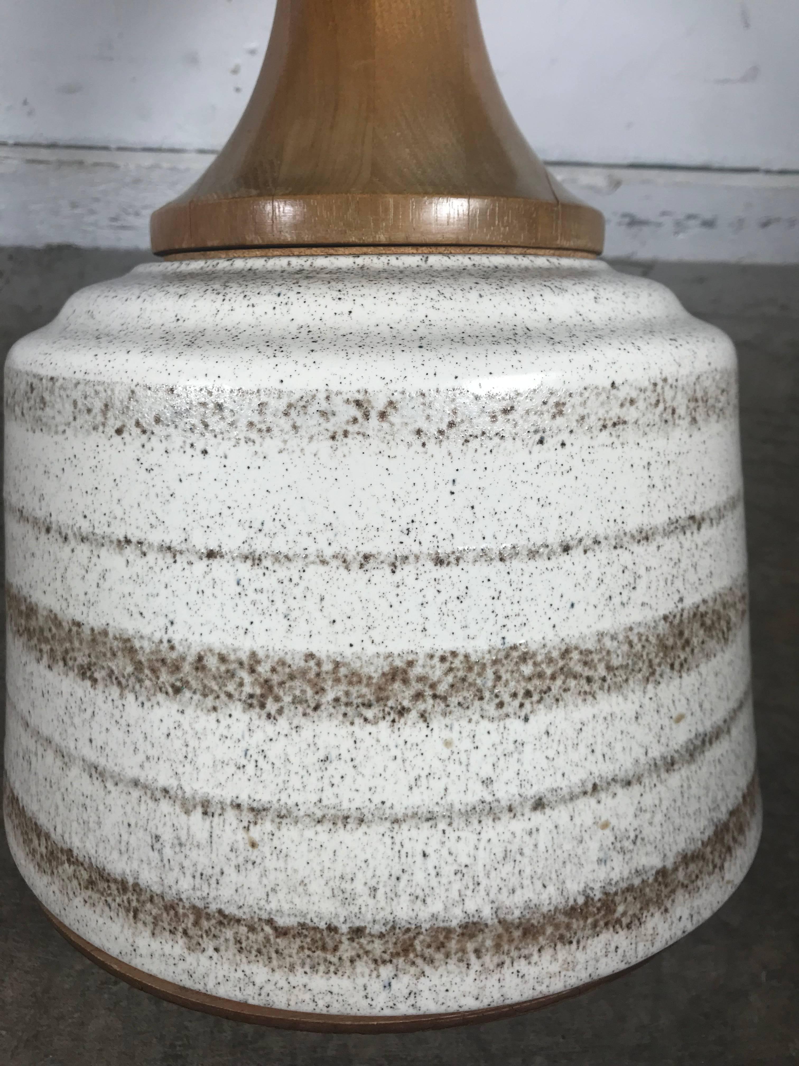 American Ceramic and Walnut Side Table by John Van Koert for Drexel