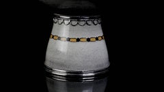 Ceramic and White Metal 'Alpaca' Bird Bowl Centerpiece