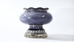 Ceramic and White Metal 'Alpaca' Bowl Centerpiece
