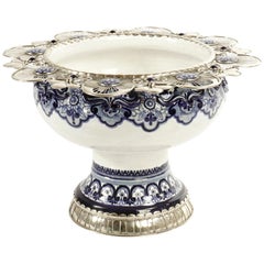 Ceramic and White Metal 
Alpaca
 Centrepiece