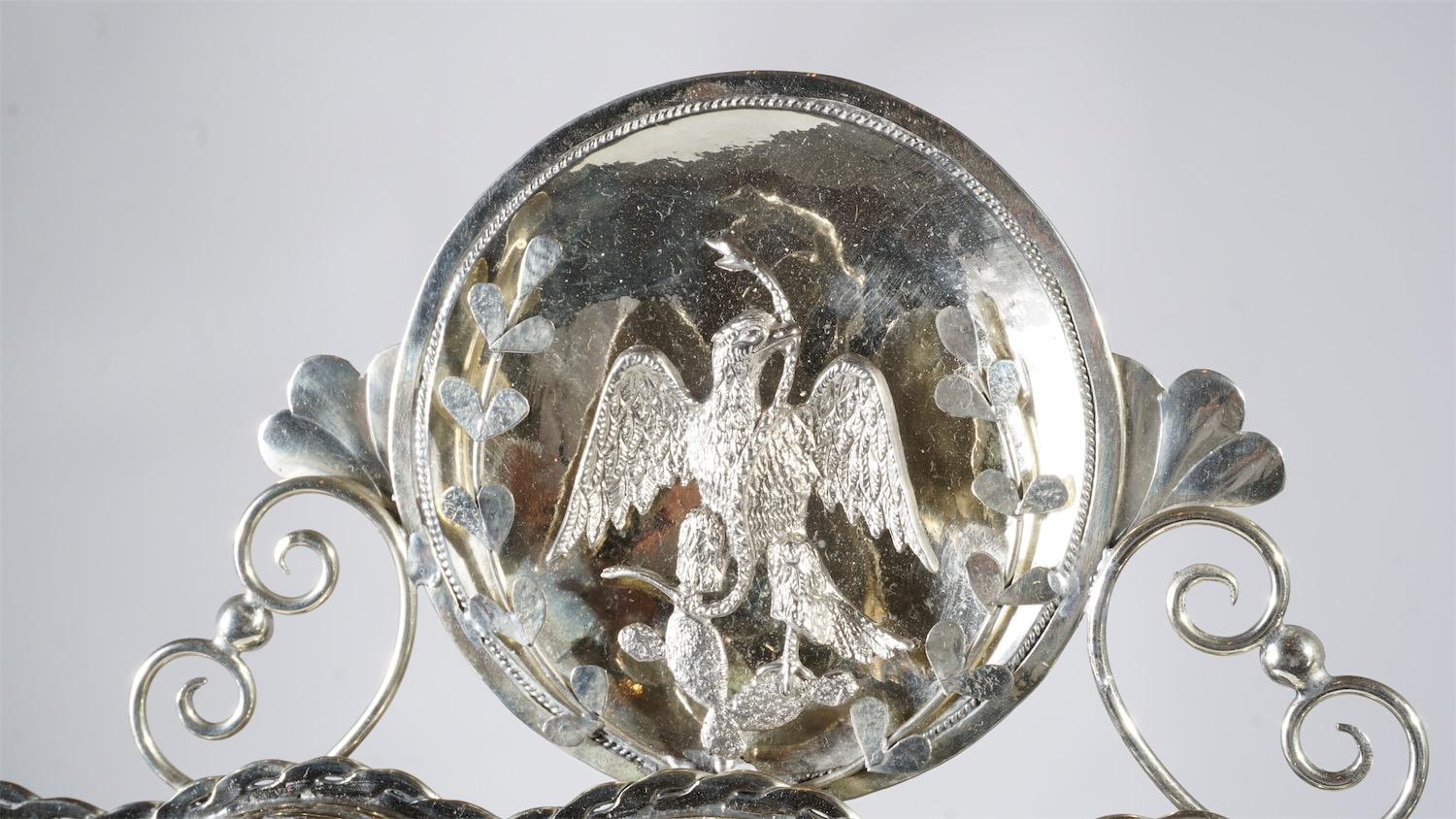 Other Ceramic and White Metal 'Alpaca' Eagle tray