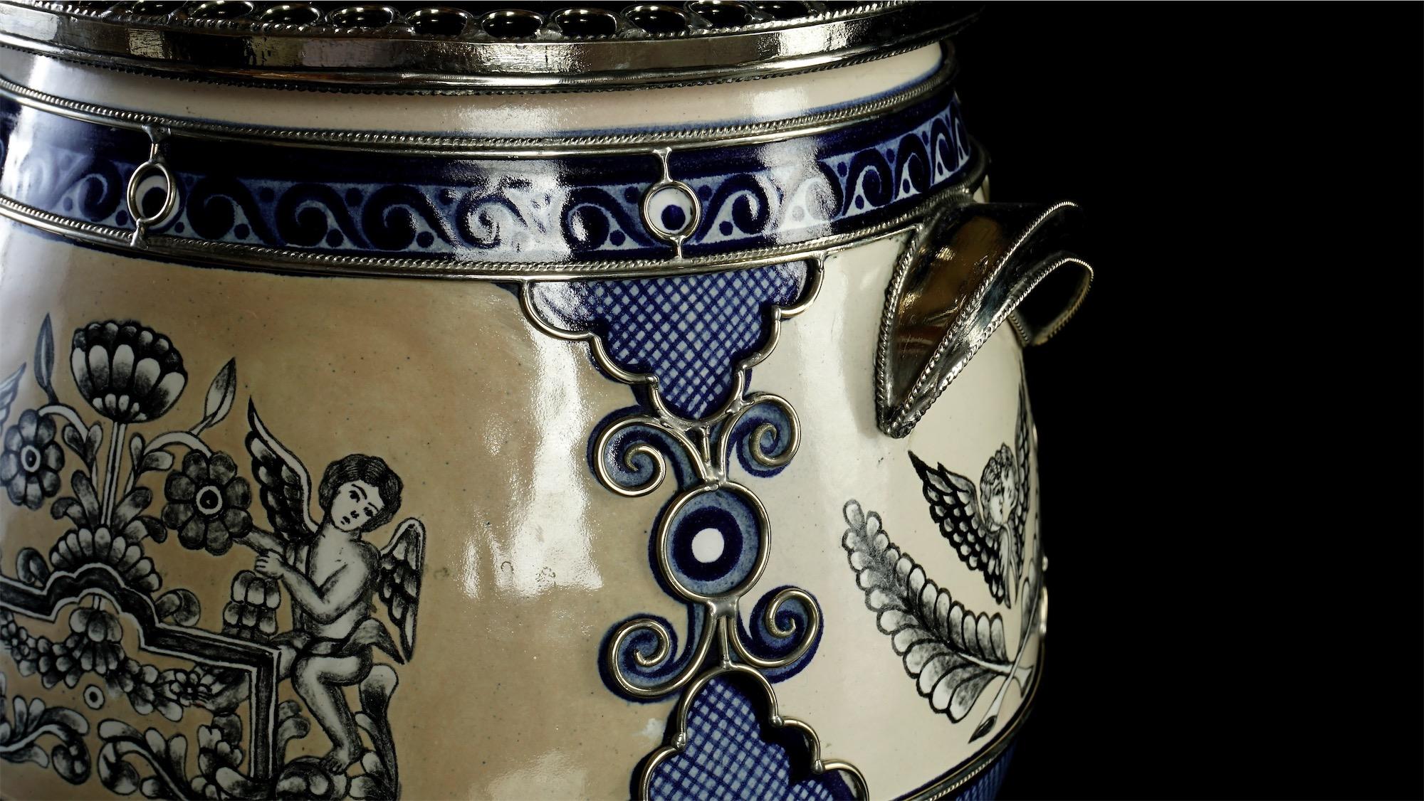 Ceramic and White Metal 'Alpaca' JAR 1
