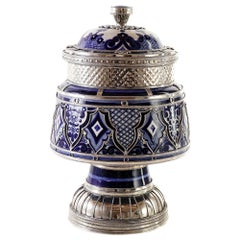 Ceramic and White Metal 
Alpaca
 JAR