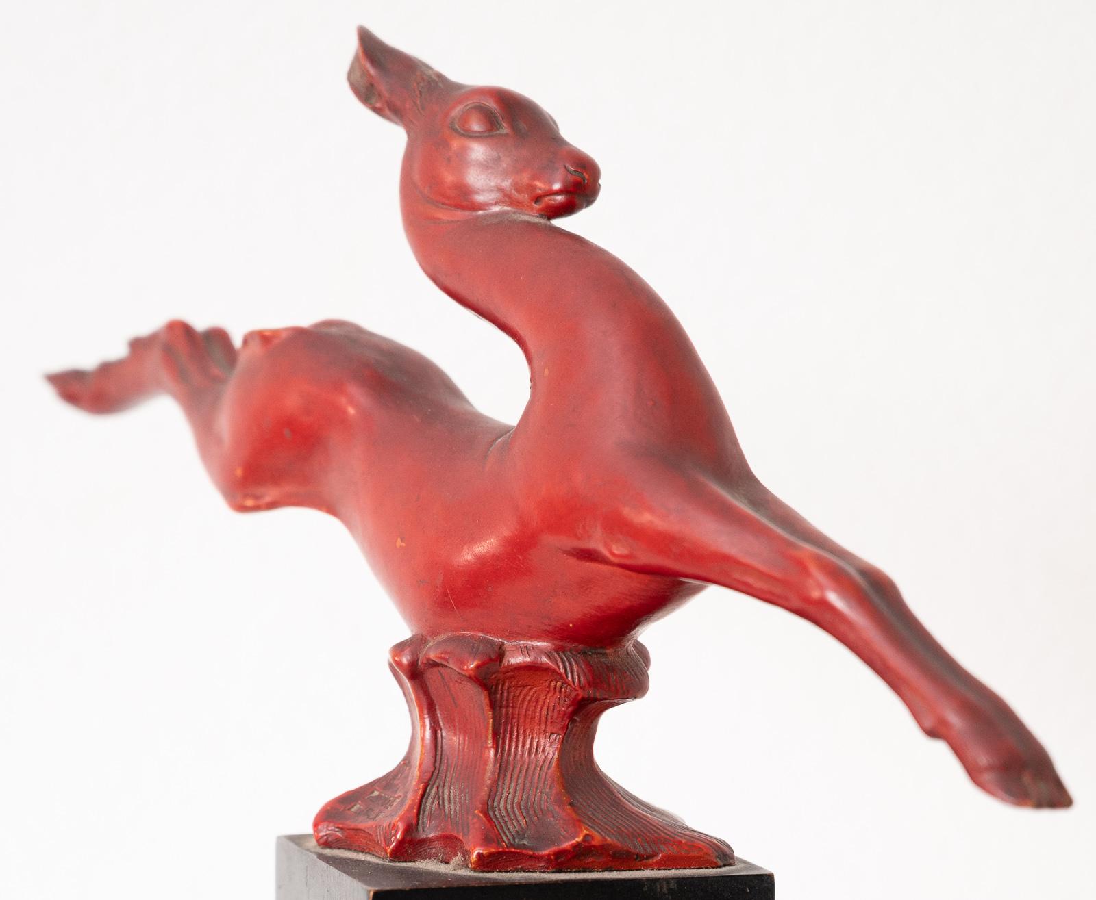 Ceramic and Wood Antelope by Guido Cacciapuoti For Sale 1