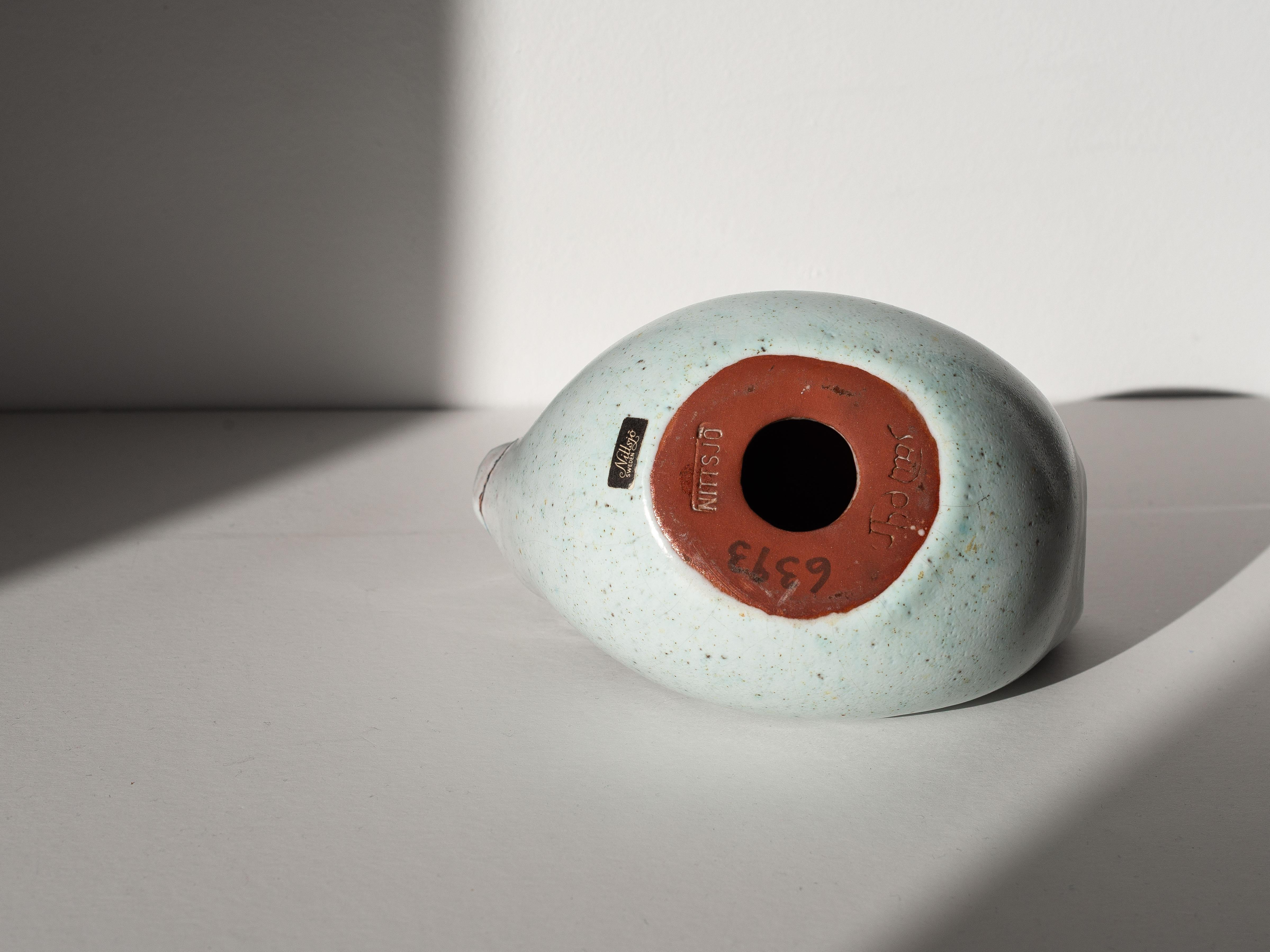 Sculpture animalière en céramique - Figurine de phoque - Thomas Hellström, Suède années 1970 Bon état - En vente à ROUEN, Normandie