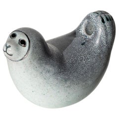 Ceramic Animal Sculpture - Seal Figurine - Thomas Hellström, Sweden 1970s