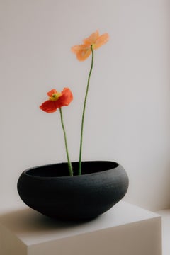 Ceramic Antracite Vase - Terra Collection