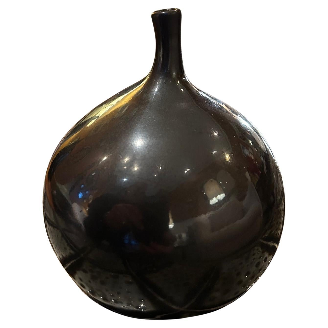 Ceramic "apple" vase by Georges Jouve, France, 1950's For Sale