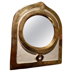 Ceramic arche mirror by Mithé Espelt, France, 1965