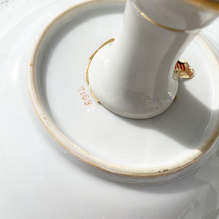 Keramik Ardalt Drei Grazien Handbemalte lila Kompottschale oder Bonbonschale (Gold) im Angebot